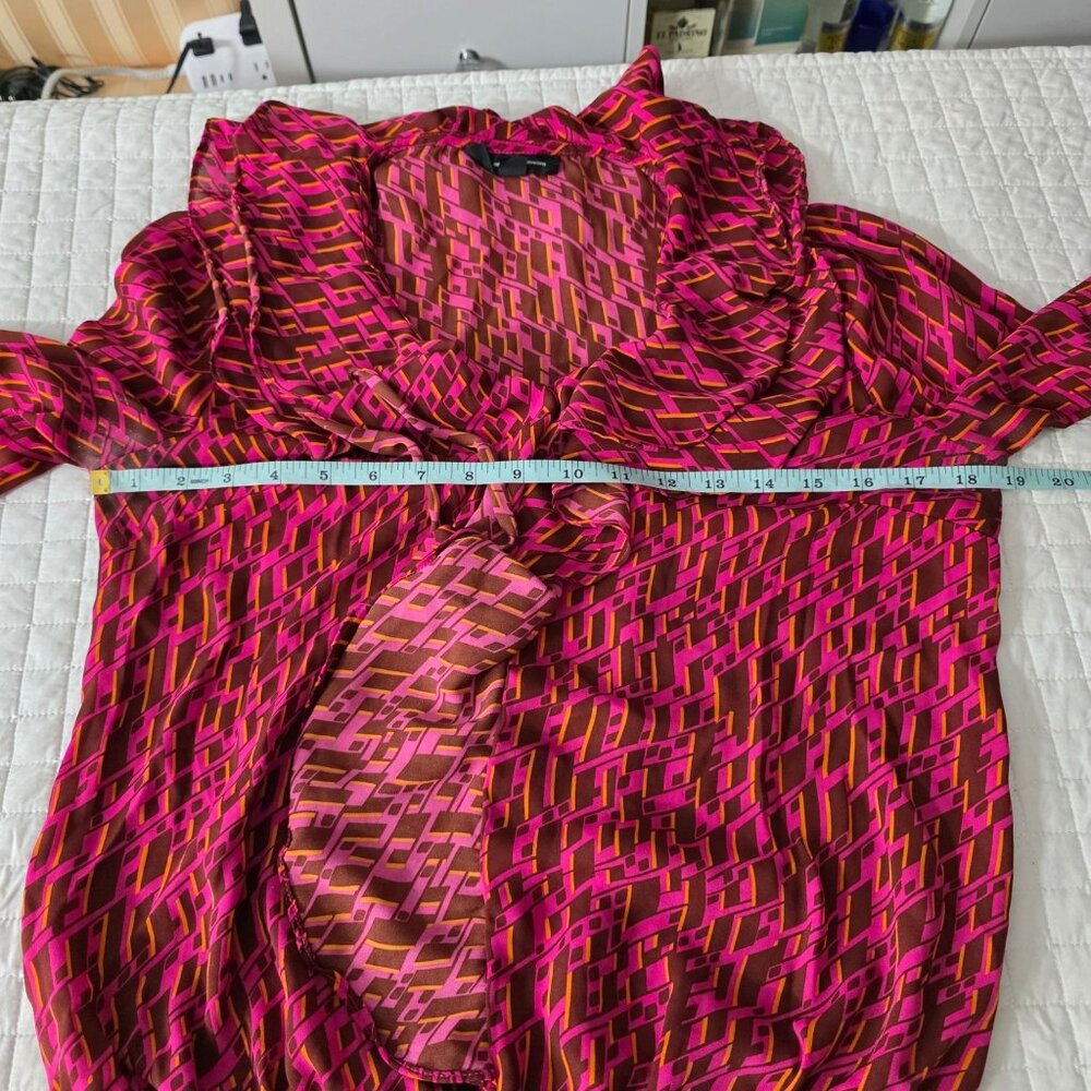 International Concepts Ruffled V-neck Blouse, S - Picture 6 of 6